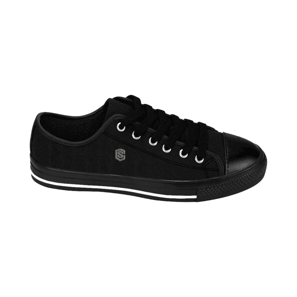 Black Men's Sneakers - gray logo