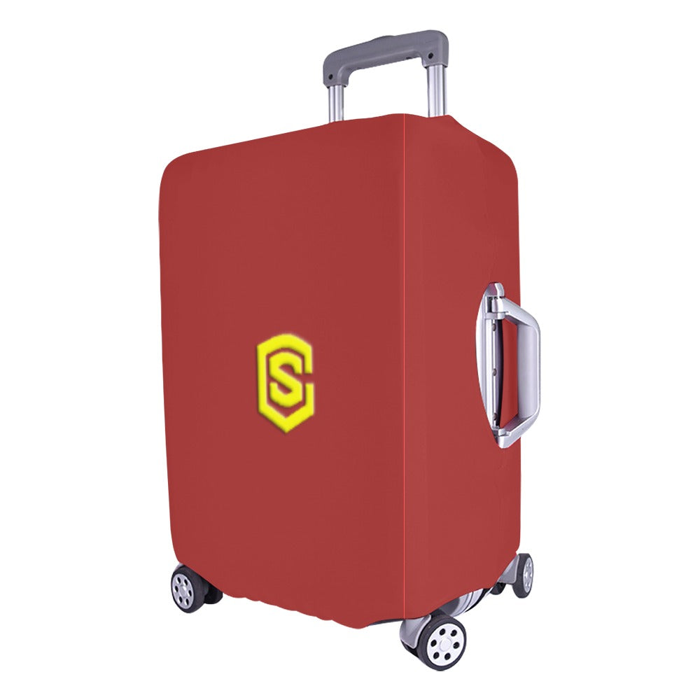 BROWN LUGGAGE COVER WITH YELLOW LOGO Luggage Cover (Large Size) (26"-28")