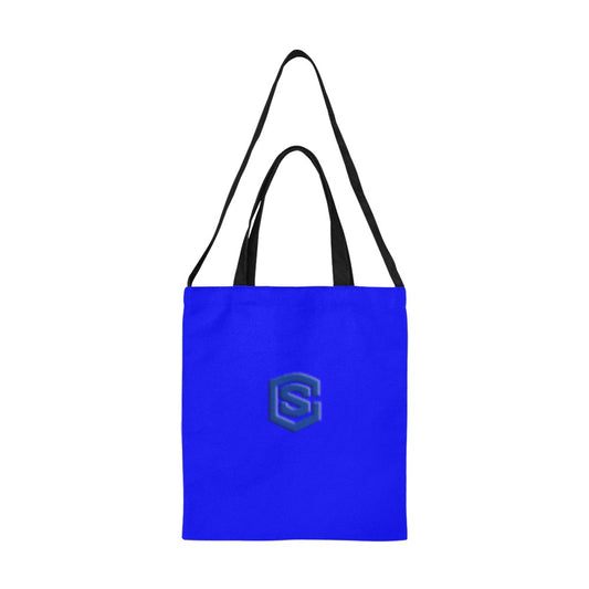 Blue All Over Print Canvas Tote Bag With Blue Logo All Over Print Canvas Tote Bag(Model1698)(Medium)
