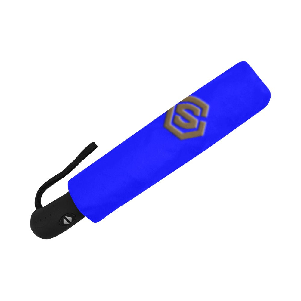 Blue Anti-UV Automatic Umbrella With Brown Logo Anti-UV Automatic Umbrella(Outside Printing)(Model U09)