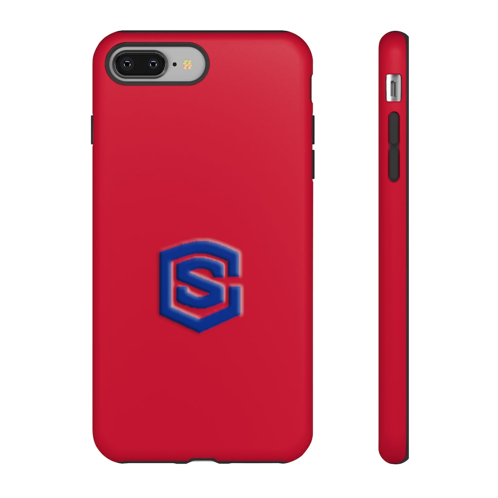 Red Tough Cases Blue Logo