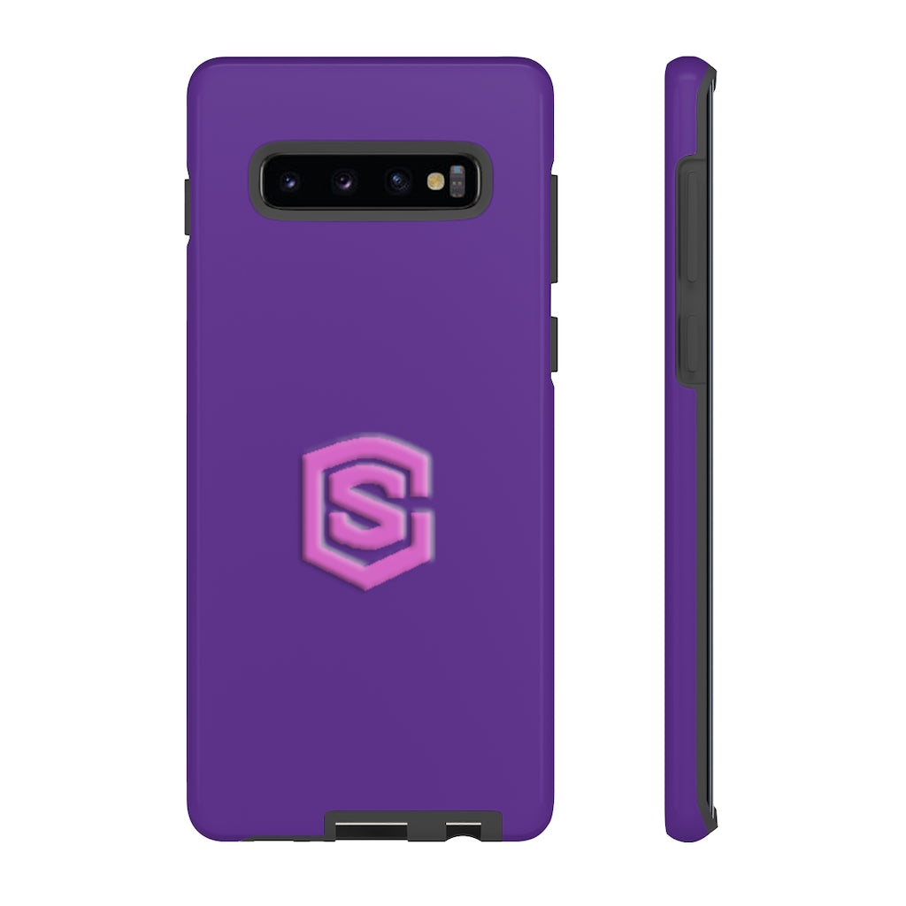 Purple Tough Cases Pink Logo