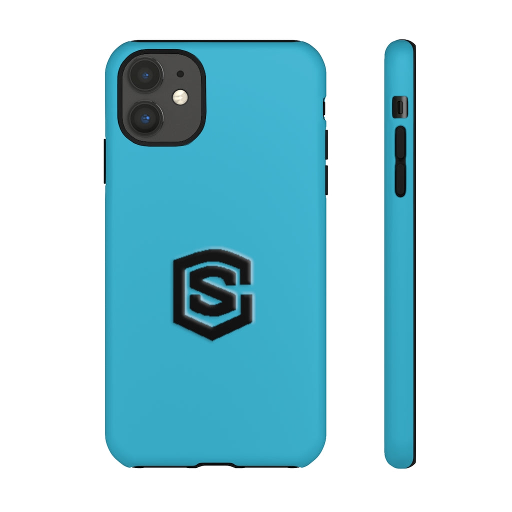 Blue Tough Cases Black Logo