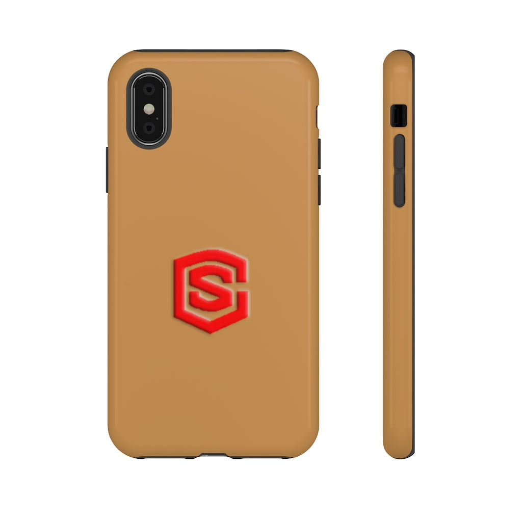 Brown Tough Cases Red Logo