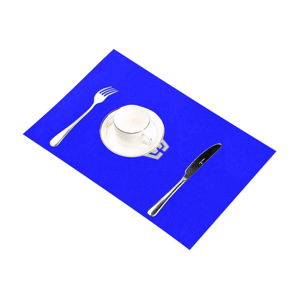 Blue Placemats 12" x 18" With Silver Logo Placemats 12" x 18" (Set of 2)