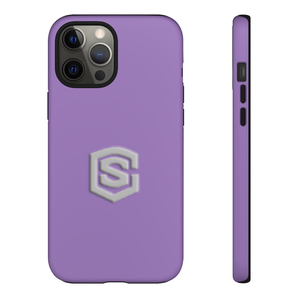 Purple Tough Cases Silver Logo
