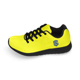 YELLOW KID SNEAKER WITH BLUE LOGO Kid's Sneakers (Little Kid / Big Kid) (Model020)