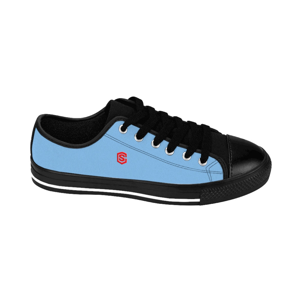 blue Men's Sneakers - red logo