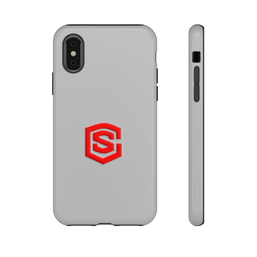 Silver Tough Cases Red Logo