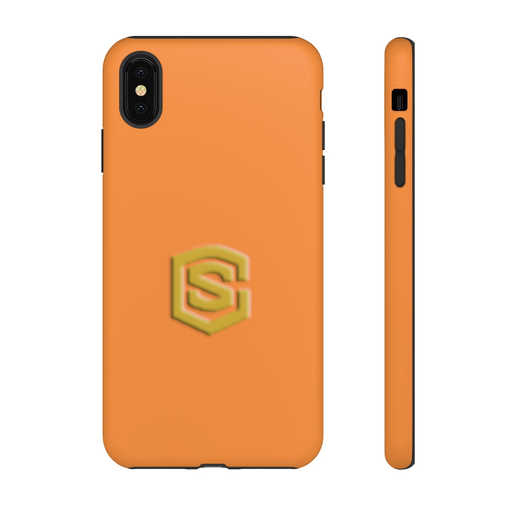 Orange Tough Cases Gold Logo