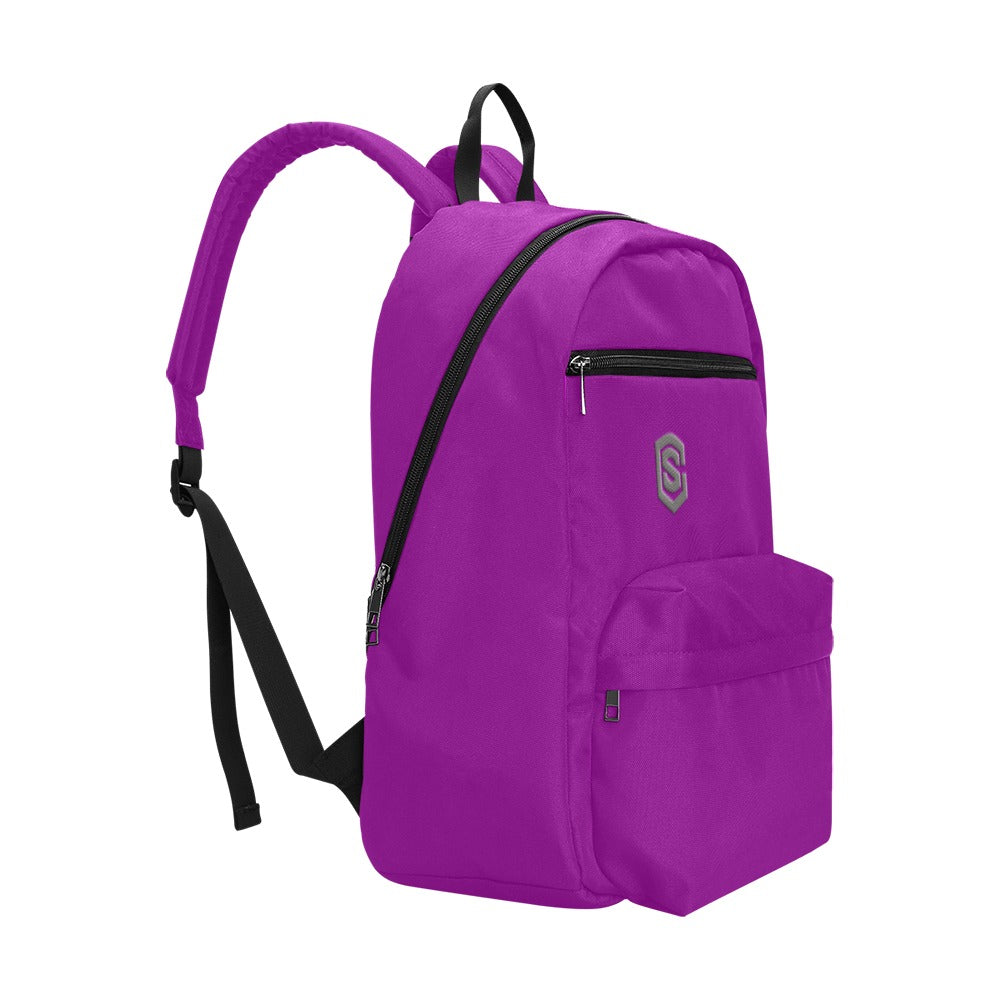 Purple Travel Backpack With Grey Logo Travel Backpack(Large Capacity)(Model 1691)