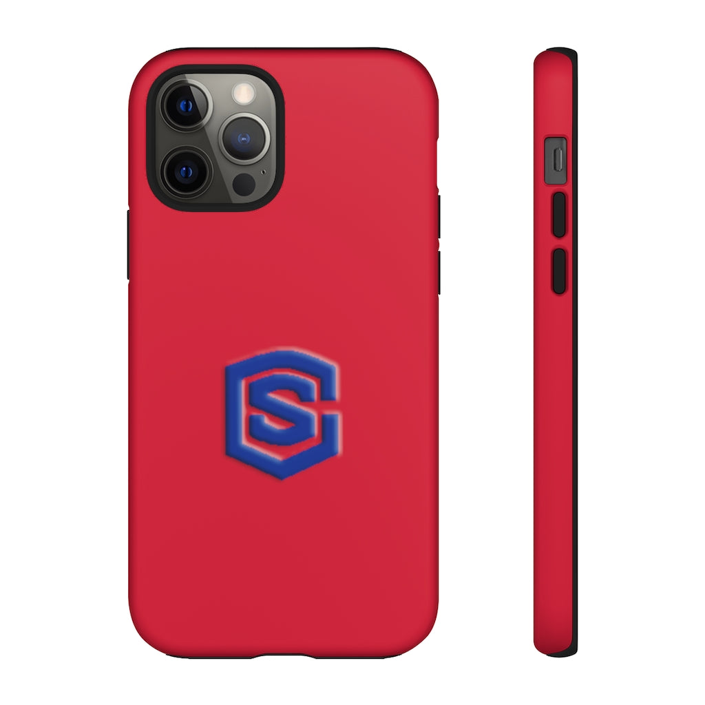 Red Tough Cases Blue Logo