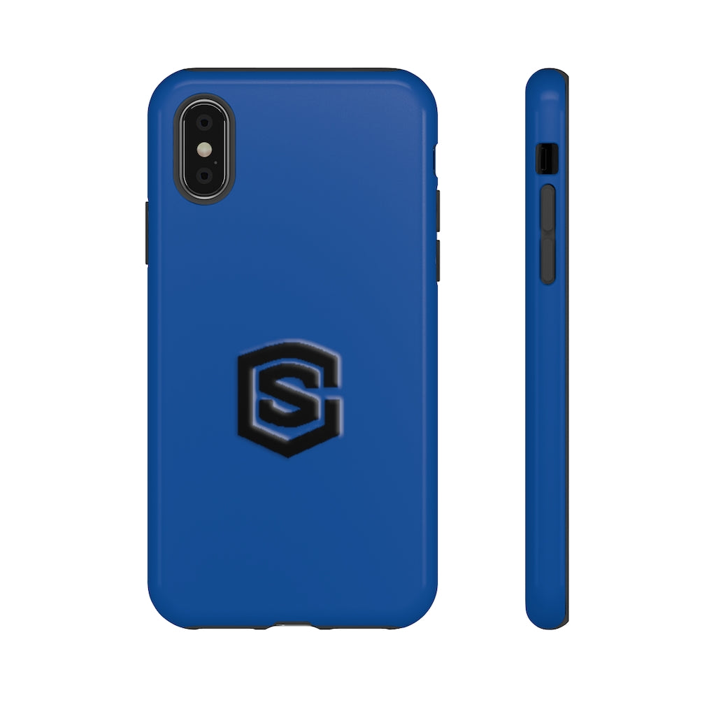 Blue Tough Cases Black Logo
