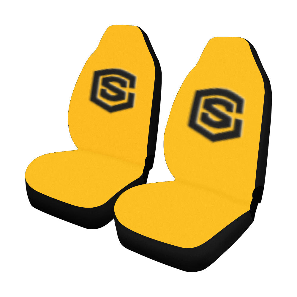 Orange Car Seat Covers Black Logo Car Seat Covers (Set of 2)