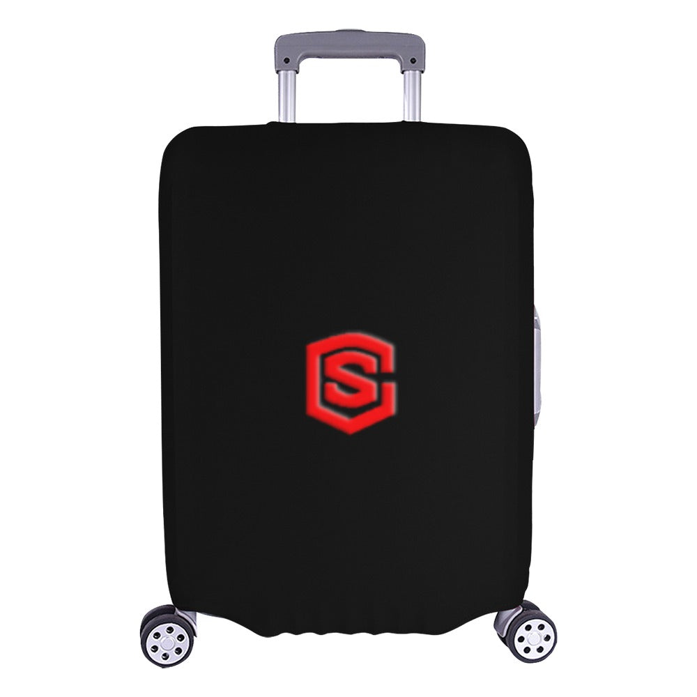 BLACK LUGGAGE COVER WITH RED LOGO Luggage Cover (Large Size) (26"-28")