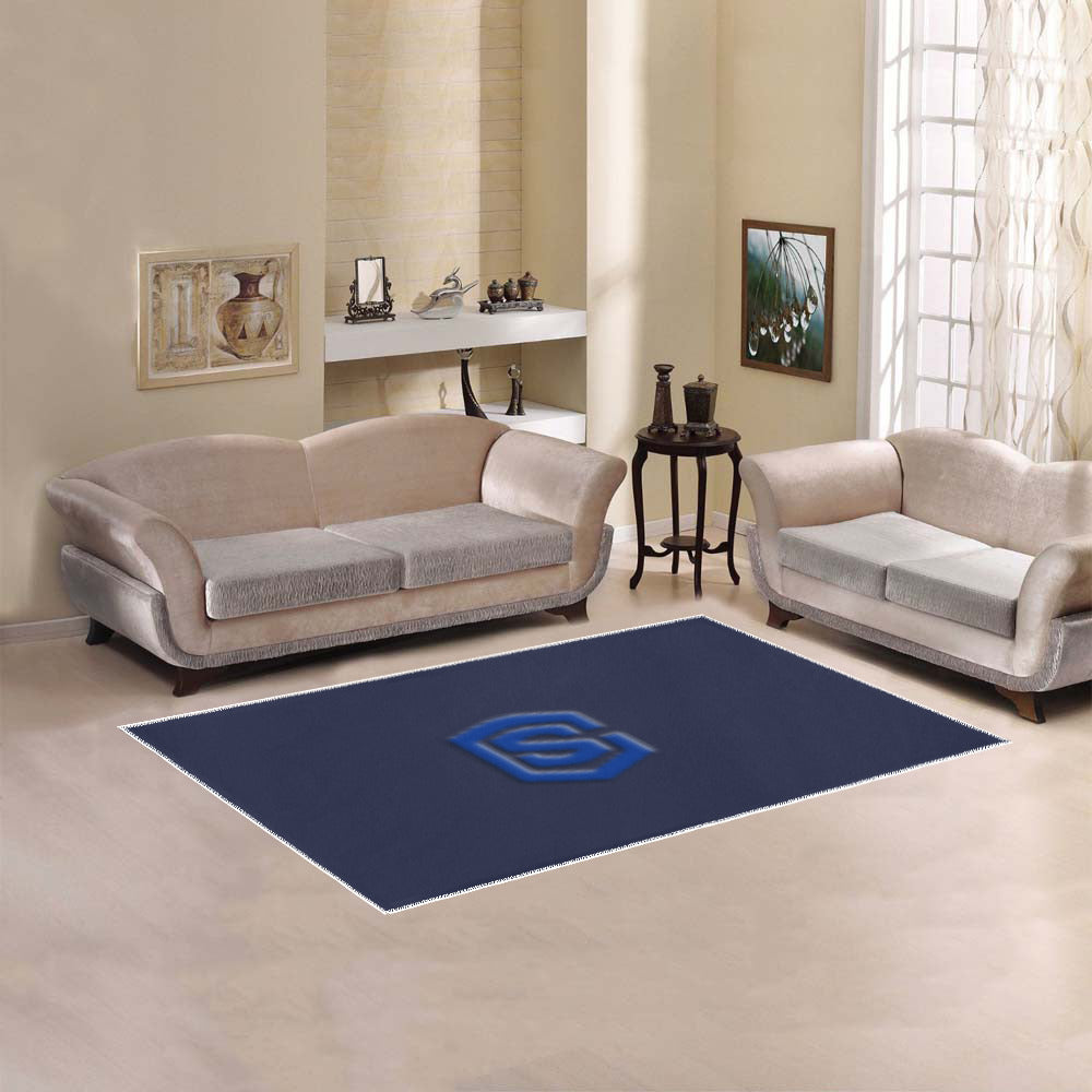 Blue Area Rug Blue Logo Area Rug 5' x 3.2'