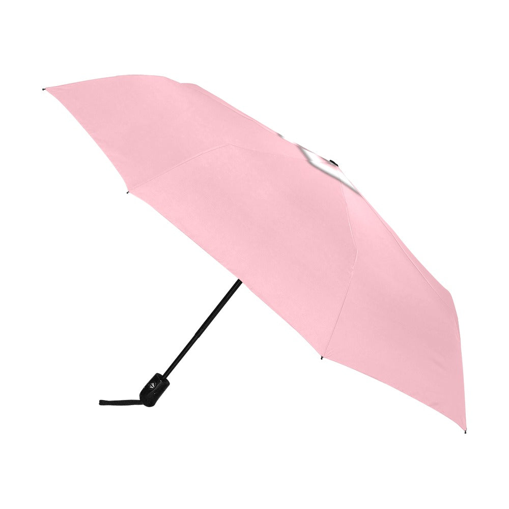 Pink Anti-UV Automatic Umbrella With White Logo Anti-UV Automatic Umbrella(Outside Printing)(Model U09)