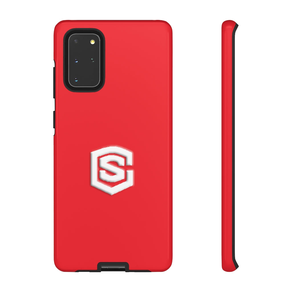 Red Tough Cases White Logo