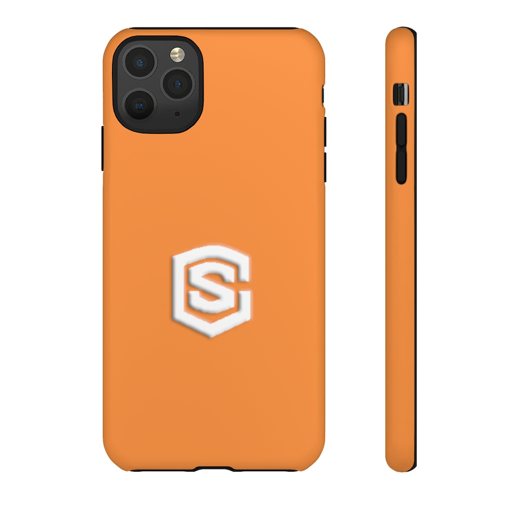 Orange Tough Cases White Logo