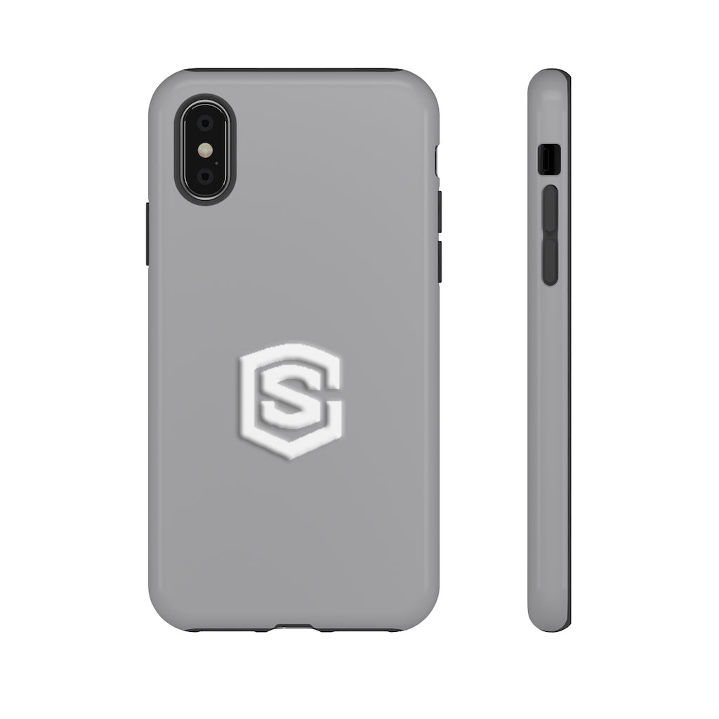 Silver Tough Cases White Logo