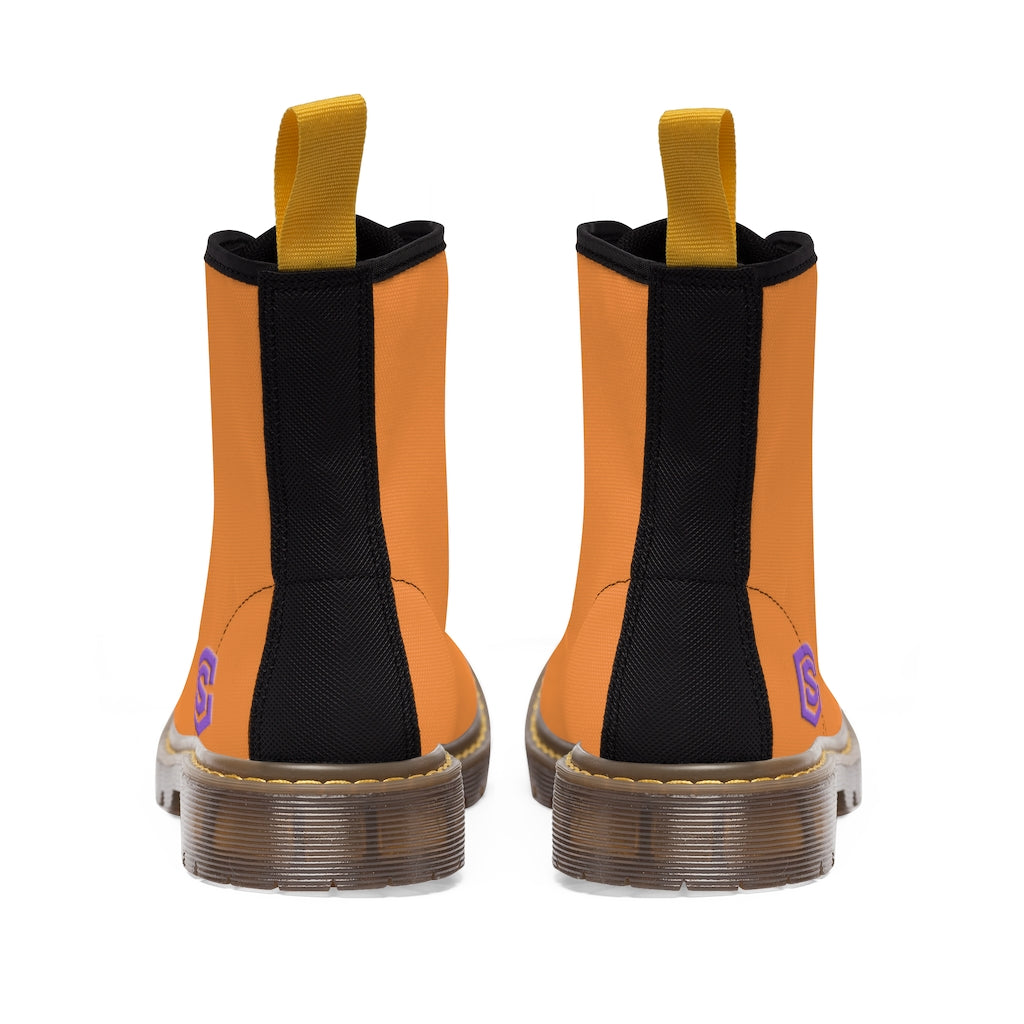 Orange Men's Canvas Boots Violet Logo