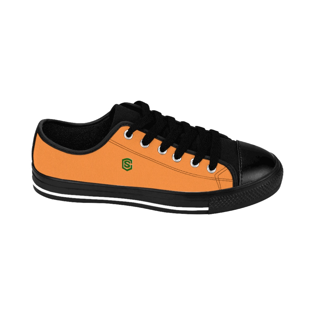 orange Men's Sneakers - green logo