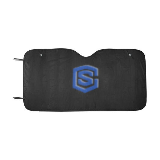 BLACK AUTO SUN SHADE WITH BLUE LOGO Auto Sun Shade 55" x 29.53"