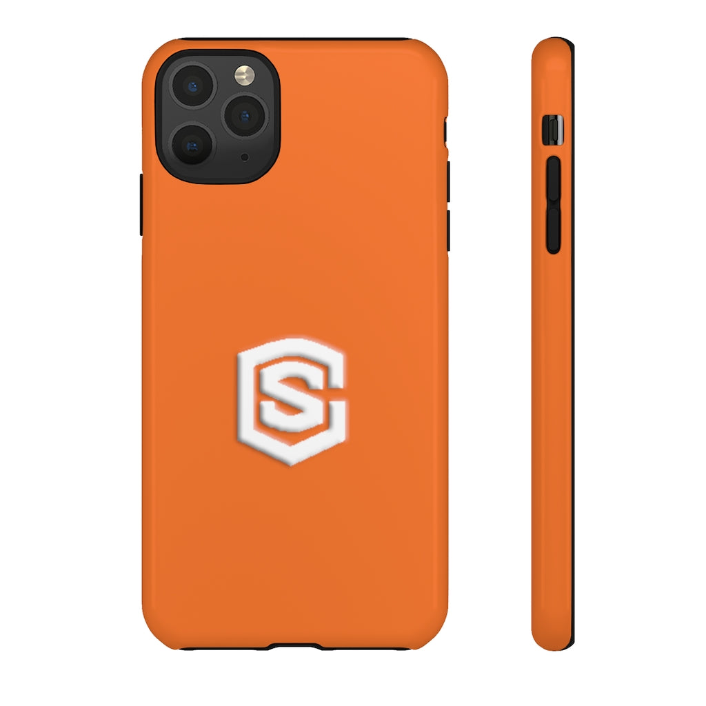 Orange Tough Cases White Logo