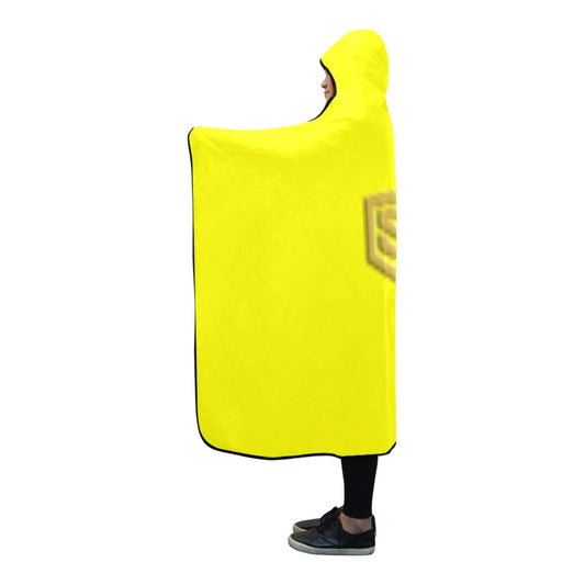 Yellow Hooded Blanket 80"x56" with Gold Logo Hooded Blanket 80"x56"