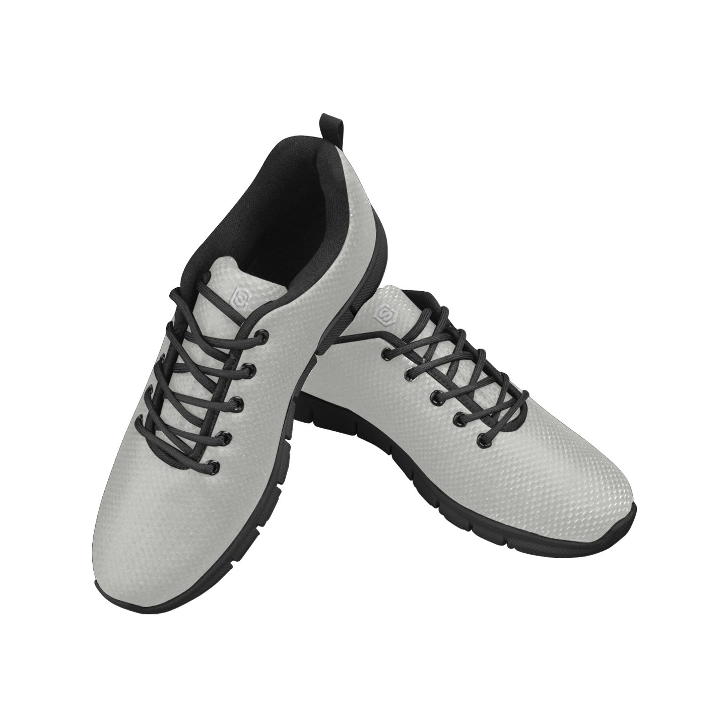 silver logo Men's Breathable Running Shoes (Model 055)