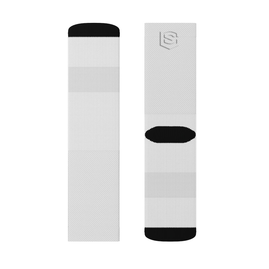White Sublimation Socks White Logo