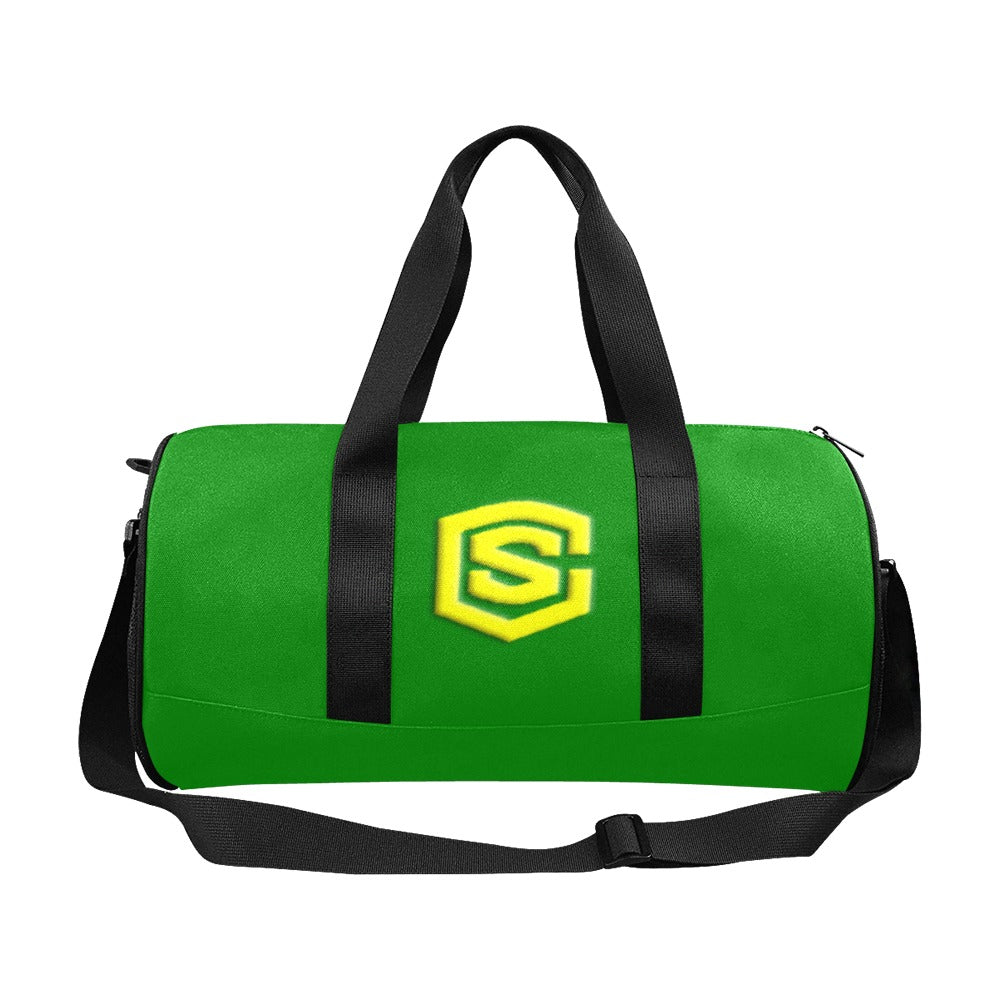 GREEN TRAVEL BAG WITH YELLOW LOGO Travel Duffel Bags (Model 1679)