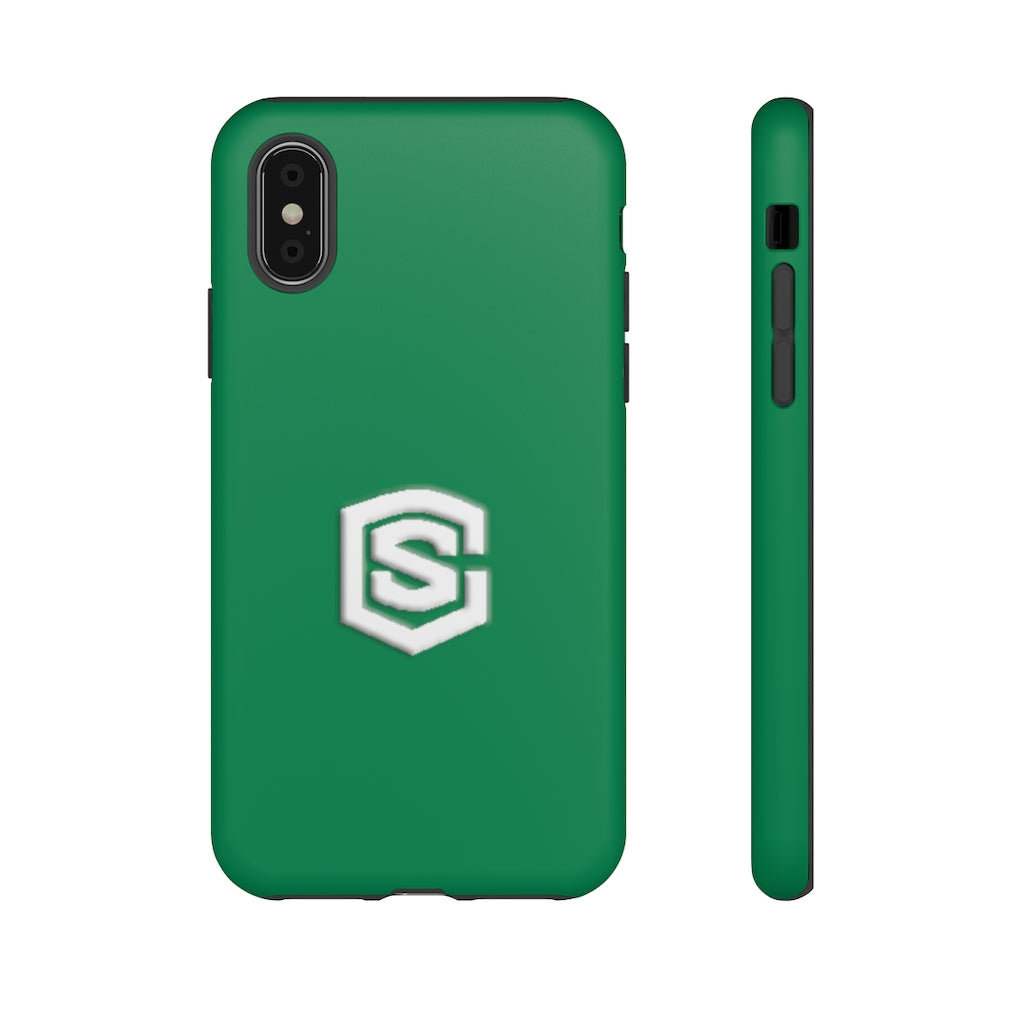 Green Tough Cases White Logo
