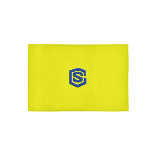 Yellow Doormat 24" x 16" (Sponge Material) with Blue Logo Doormat 24" x 16" (Sponge Material)