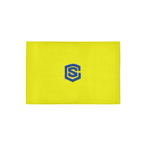 Yellow Doormat 24" x 16" (Sponge Material) with Blue Logo Doormat 24" x 16" (Sponge Material)