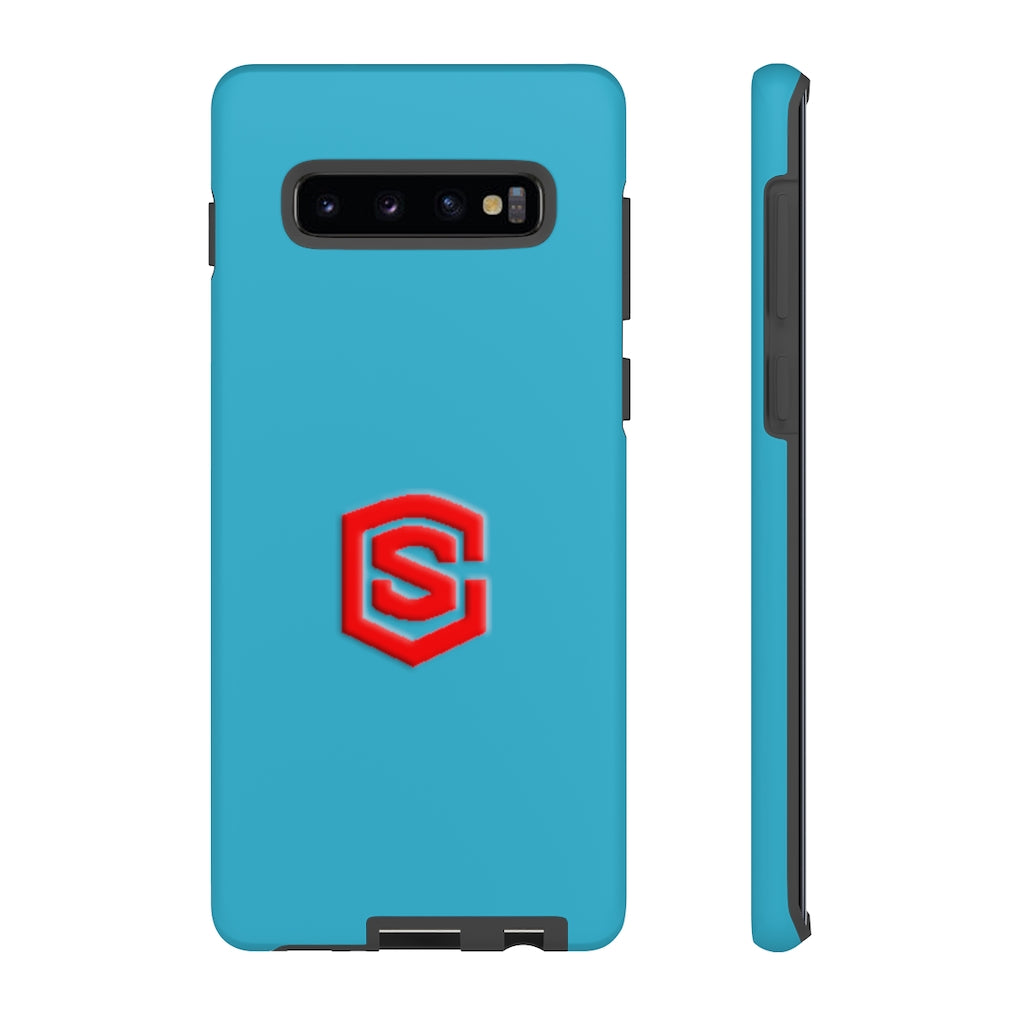 Blue Tough Cases Red Logo
