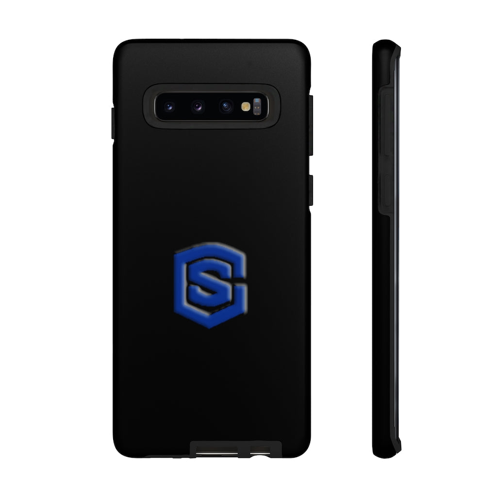 Black Tough Cases Blue Logo