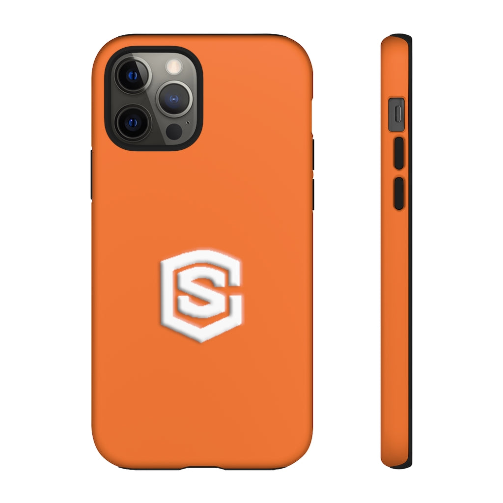 Orange Tough Cases White Logo