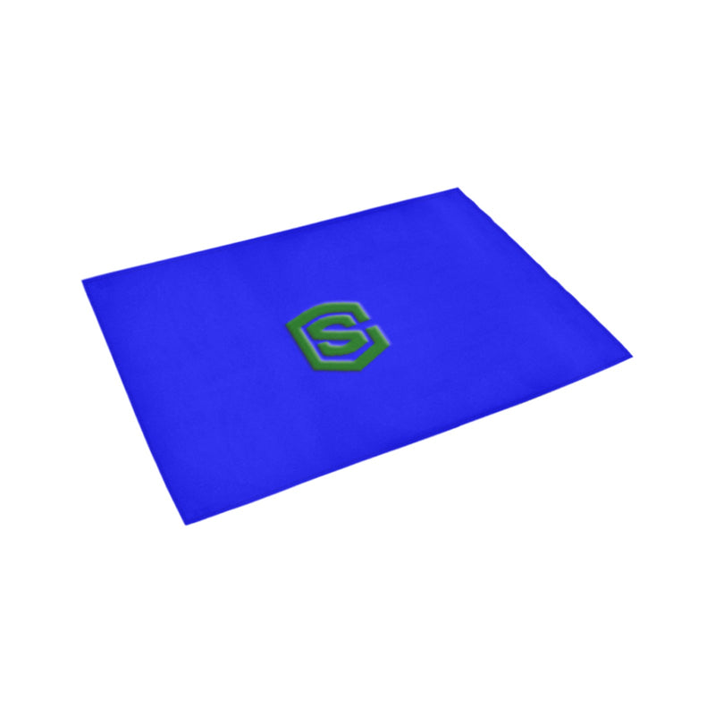 Blue Doormat 24" x 16" (Sponge Material) with Green Logo Doormat 24" x 16" (Sponge Material)