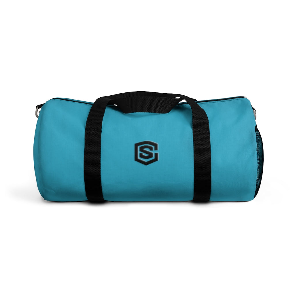 Blue Duffel Bag Black Logo
