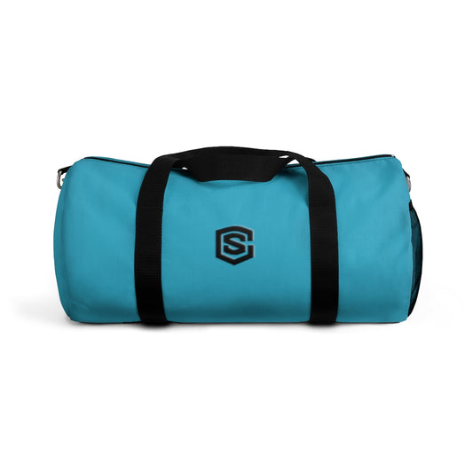 Blue Duffel Bag Black Logo