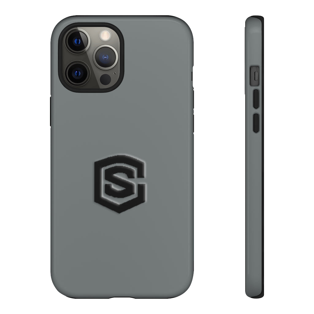 Grey Tough Cases Black Logo
