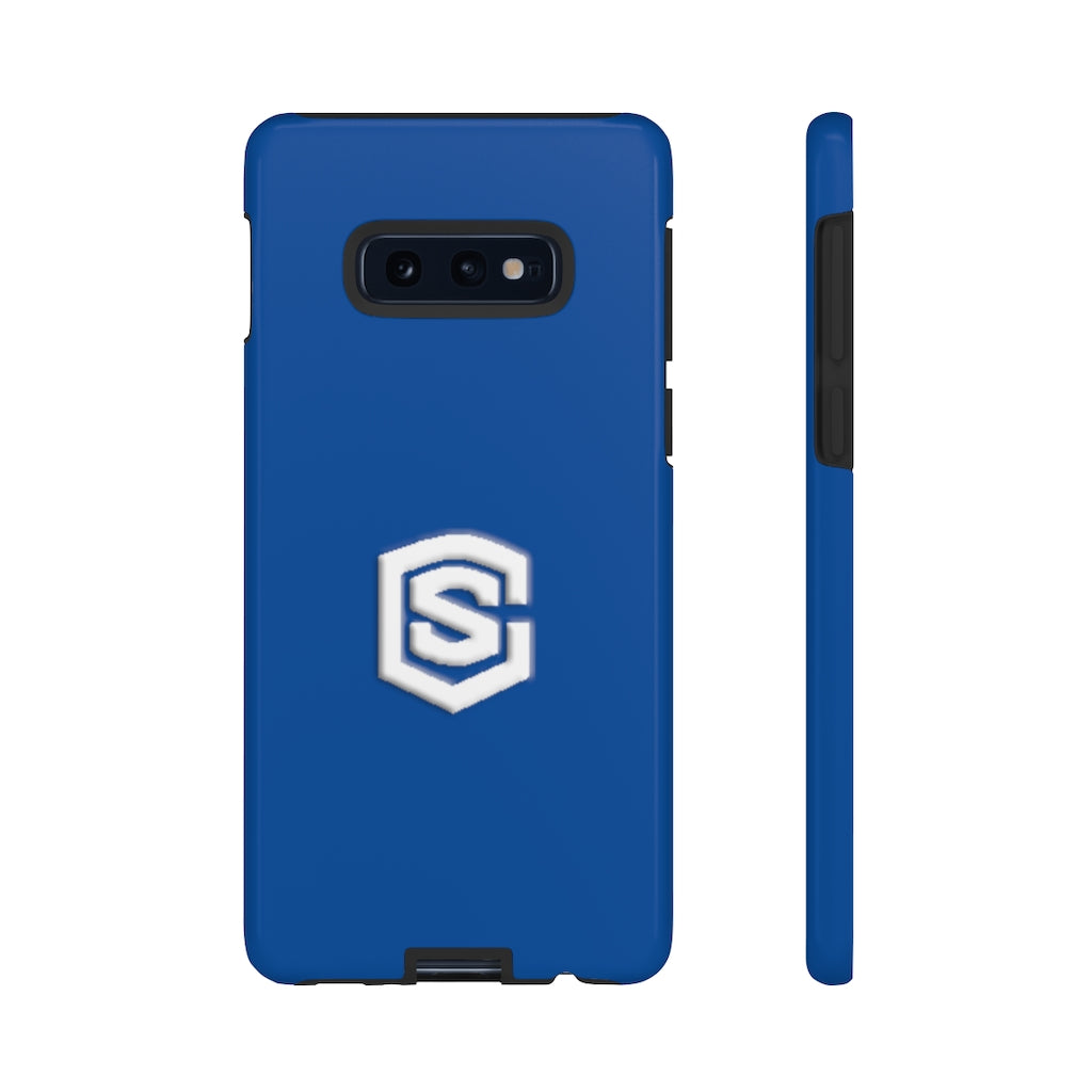 Blue Tough Cases White Logo