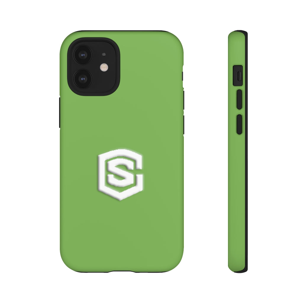 Green Tough Cases White Logo