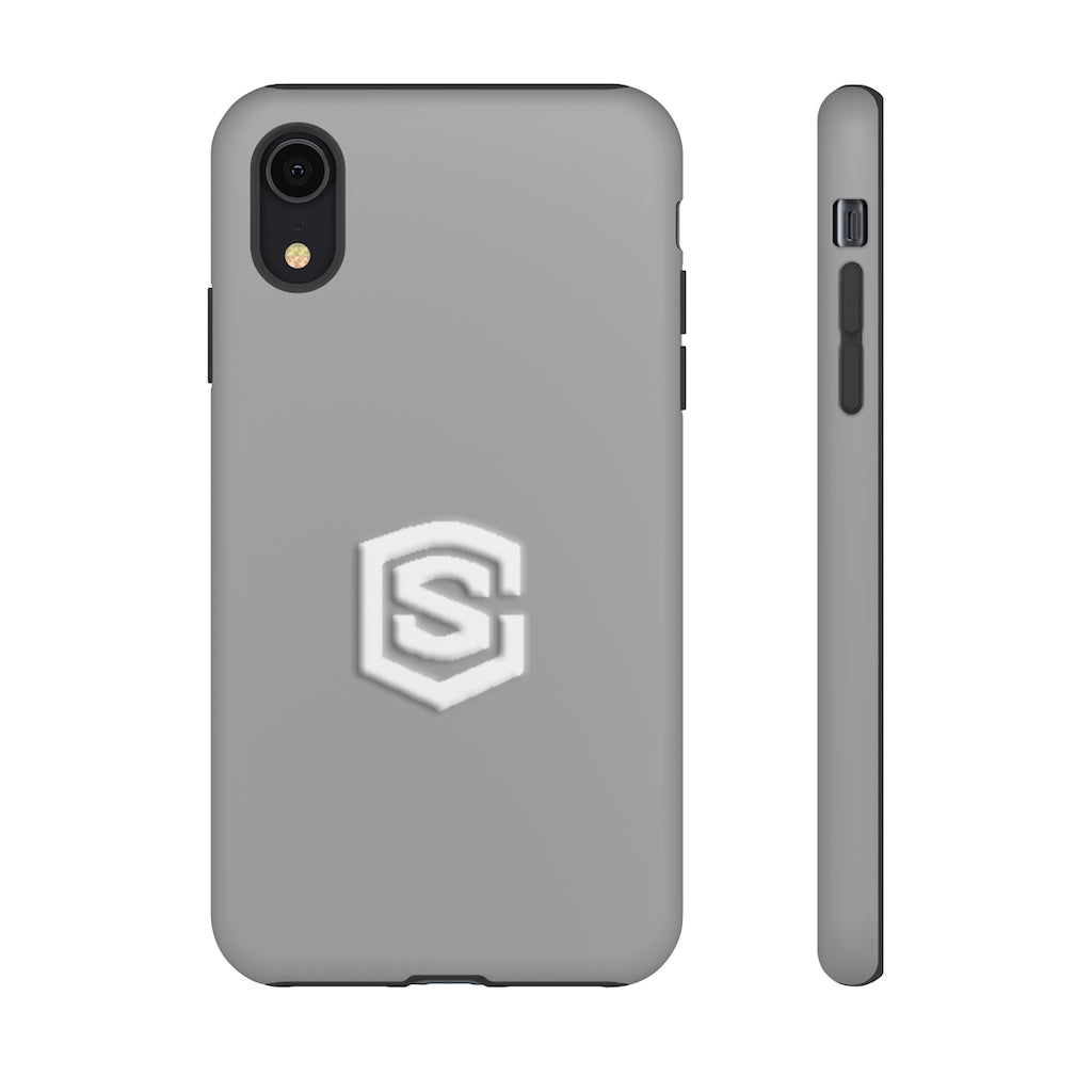 Silver Tough Cases White Logo