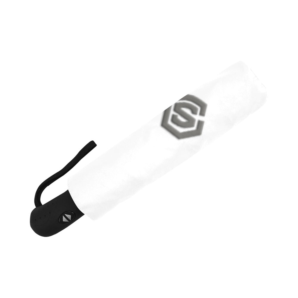 White Anti-UV Automatic Umbrella With Grey Logo Anti-UV Automatic Umbrella(Outside Printing)(Model U09)