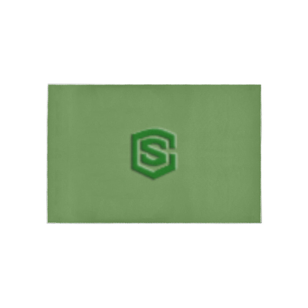 Green Area Rug Green Logo Area Rug 5' x 3.2'