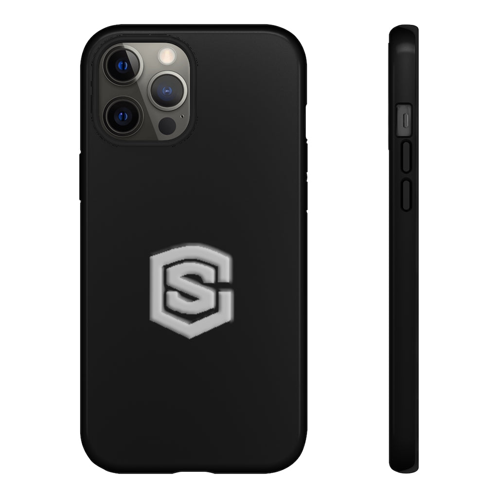 Black Tough Cases Silver Logo