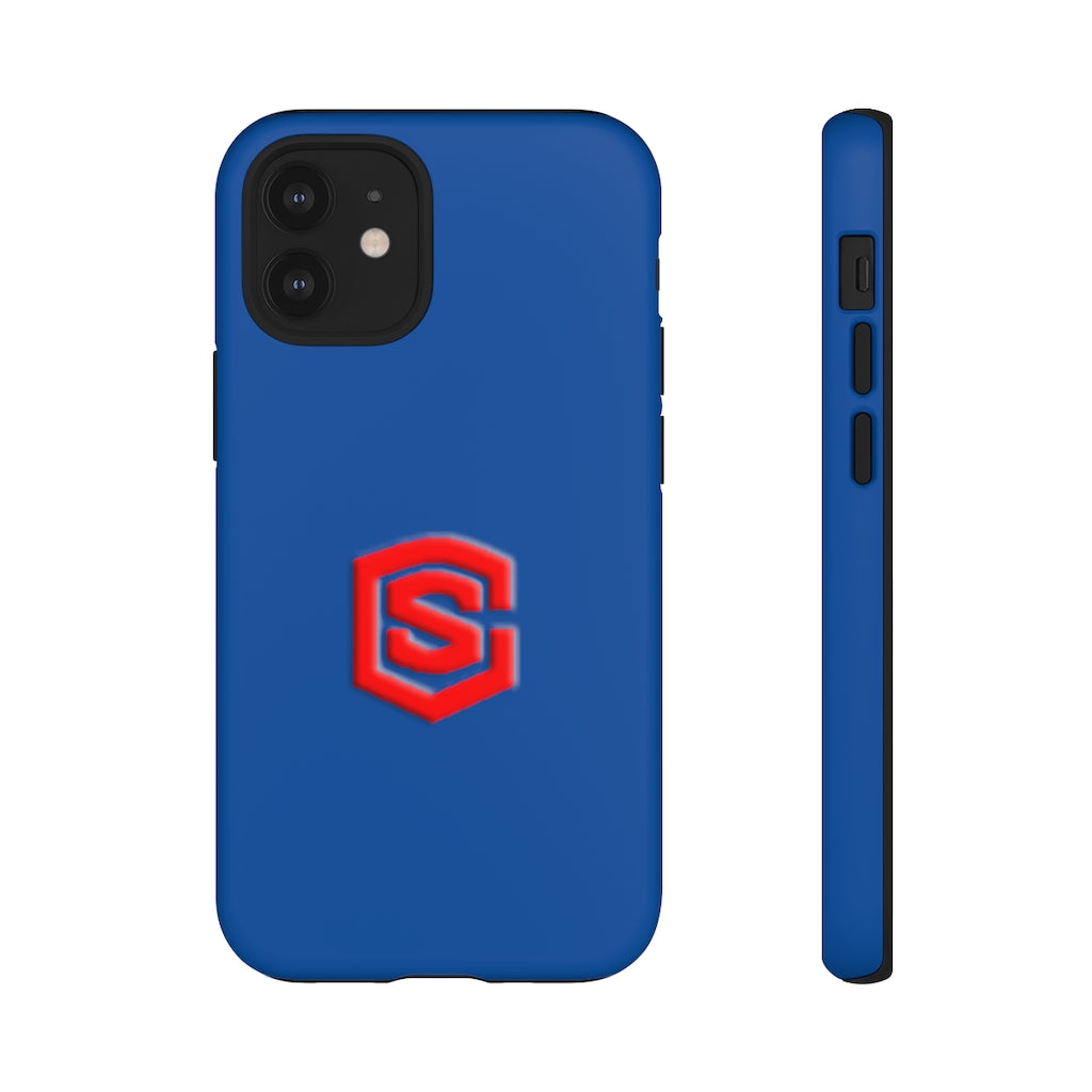 Blue Tough Cases Red Logo