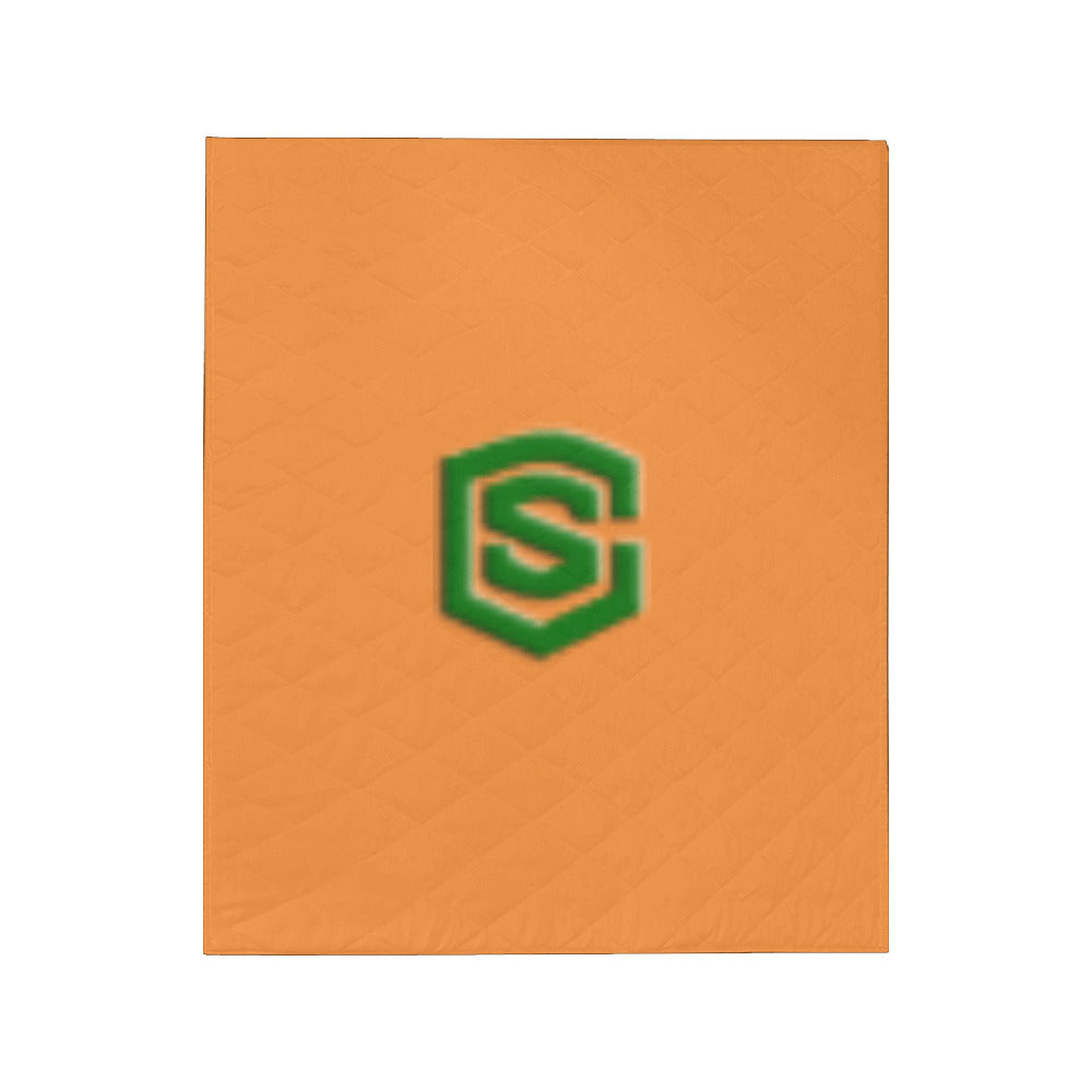 Orange Custom Quilt Yellow Logo Custom Quilt 50" x 60"